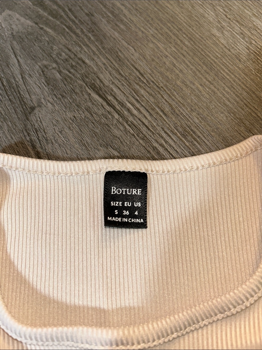 Cream Ribbed Cropped Tank - Picture 2 of 3